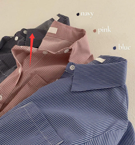 Blue Slim Fit Bottoming Shirt