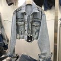 Heavy-duty Rivet-encrusted Denim Jacket