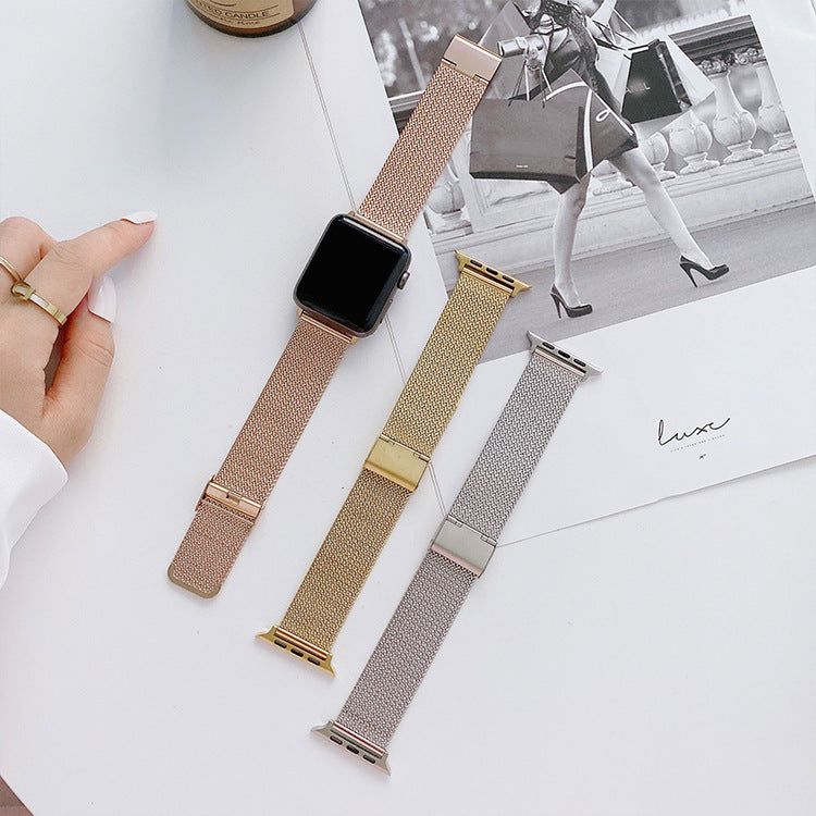 Metal Wheat Ear V-buckle Straight Strap