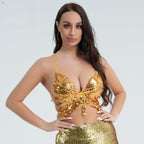 Sequined Top Butterfly Bra