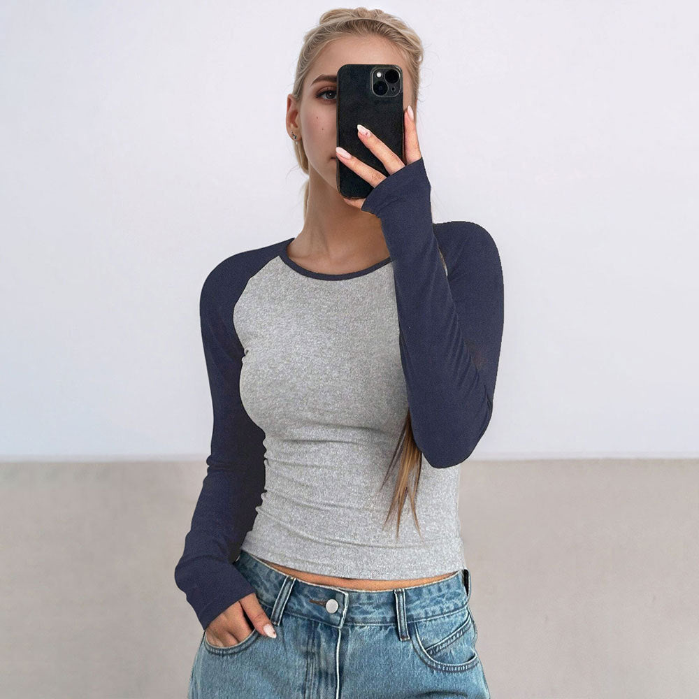 Women's Casual T-shirt Long Sleeve Bottoming Top