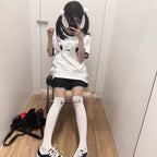 White Short-sleeved T-shirt Cute Women's Clothing