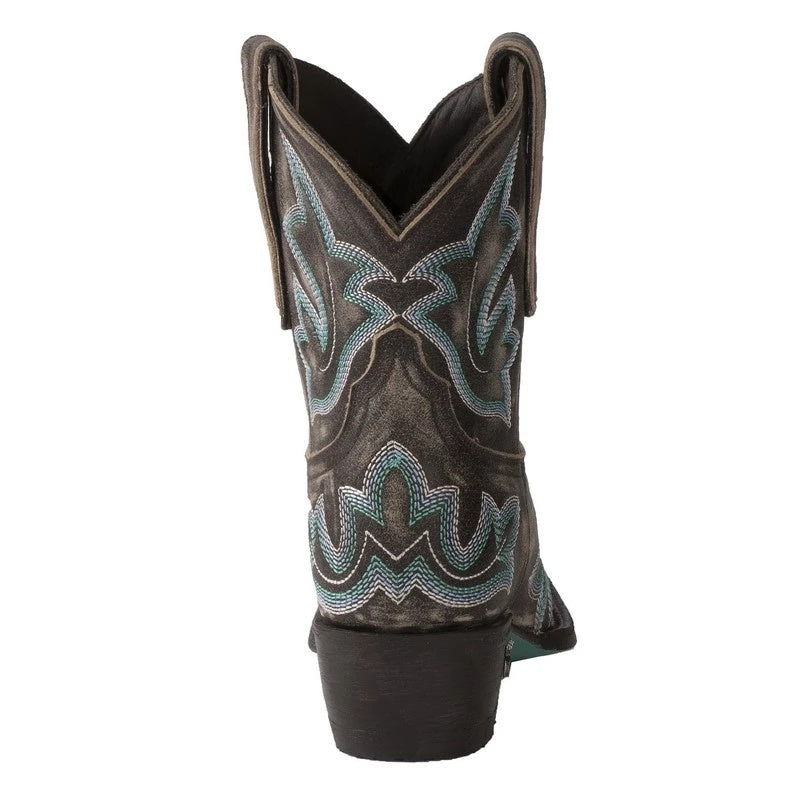 Women's Embroidered Pointed Leather Boots In Plus Size