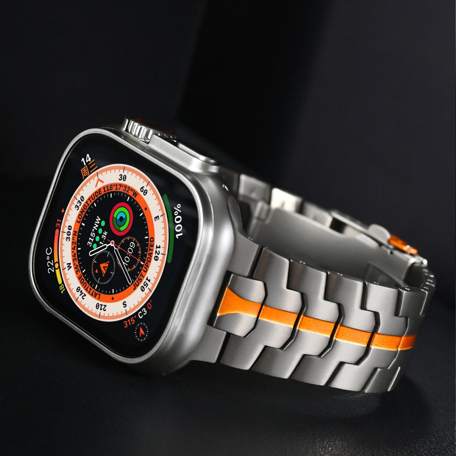 Pure Titanium Iron Man Stainless Steel Metal Solid Strap